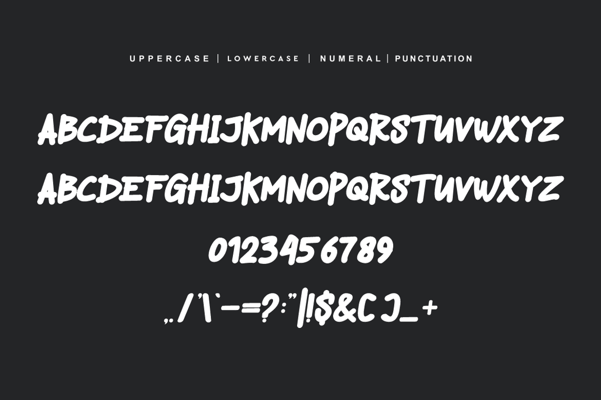 Fridey Raindu Stamp & HandDrawn Font, a Handwritten Font by QR Design Studio (Photo 5 of 6)