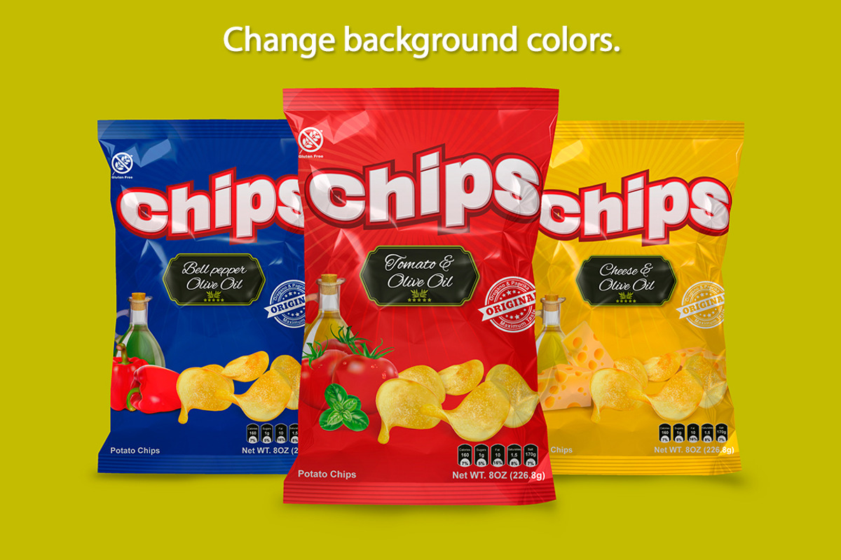 Chips Mockup and Template Packaging, a Packaging Mockup by rogeriomarcos (Photo 4 of 14)