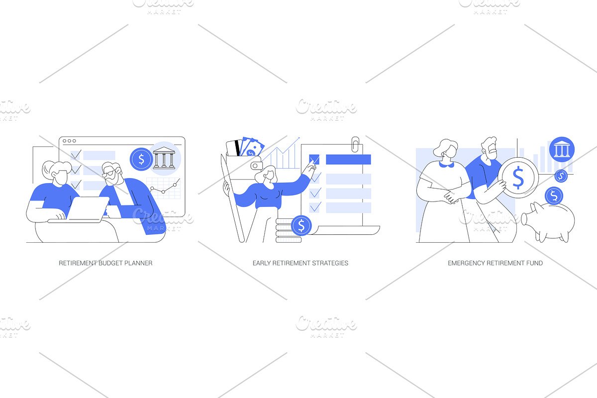 Retirement Budgeting, Safety, a Finance Illustration by Visual Generation