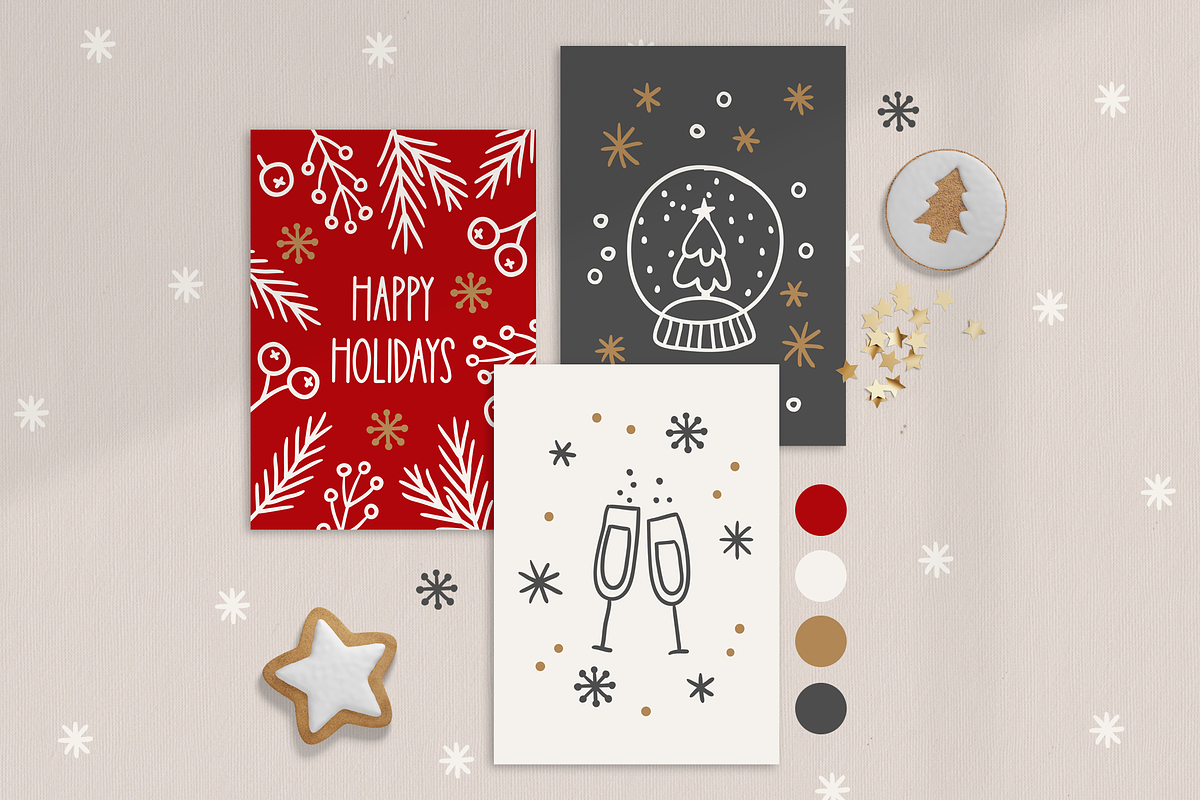 Vintage Christmas - Hand Drawn Kit, a Seasonal Illustration by miumiu (Photo 2 of 15)