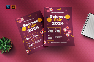 Science Fair - Poster Template, a Poster Template by StreaksideStd