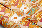 Autumn Books vector clipart patterns, an Education Illustration by Carpet Tapete Pretzel (Thumbnail 7 of 13)