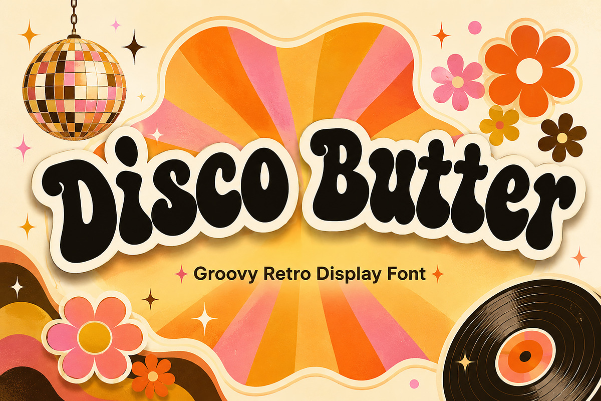 Disco Butter, a Script Font by Wow Magic (Photo 1 of 4)