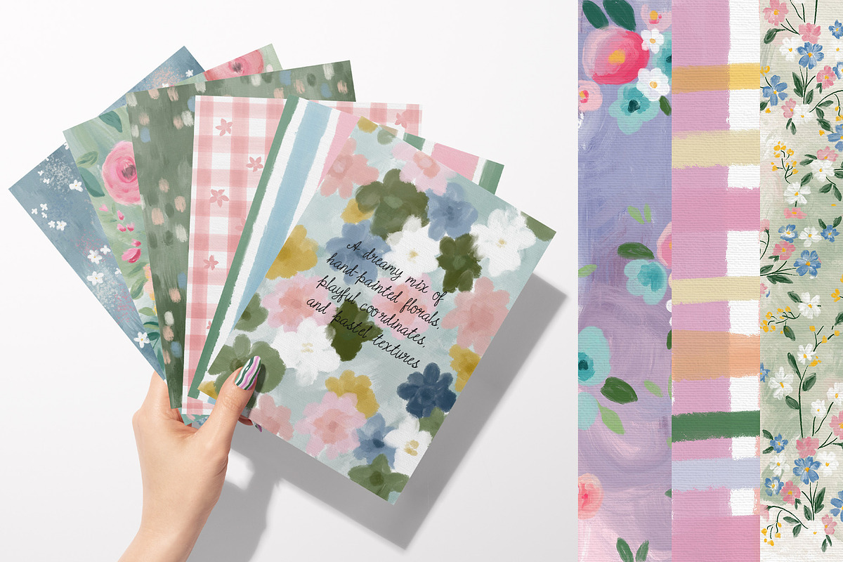 Hand-Painted Backgrounds & Frames, a Background Graphic by Essentially Nomadic (Photo 5 of 16)