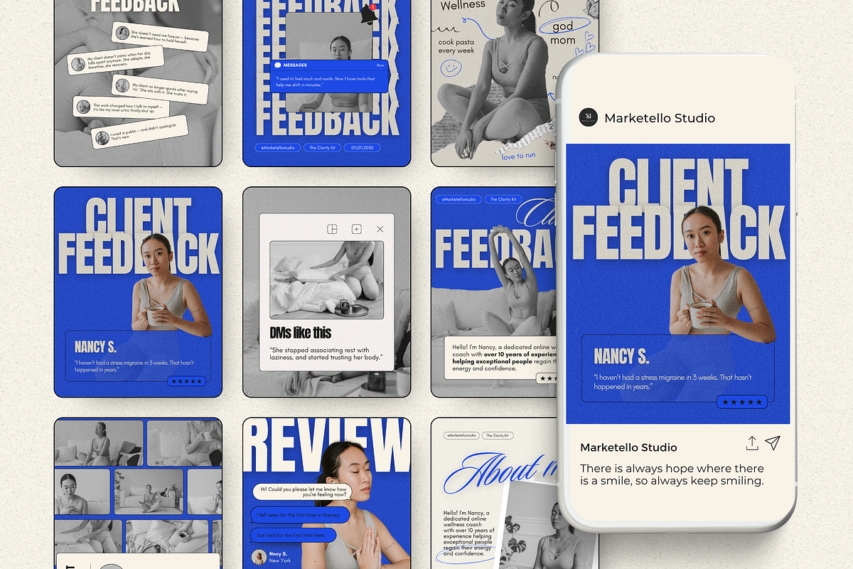 Client Win Instgram CANVA Templates, a Social Media Template by Marketello Studio (Photo 3 of 5)