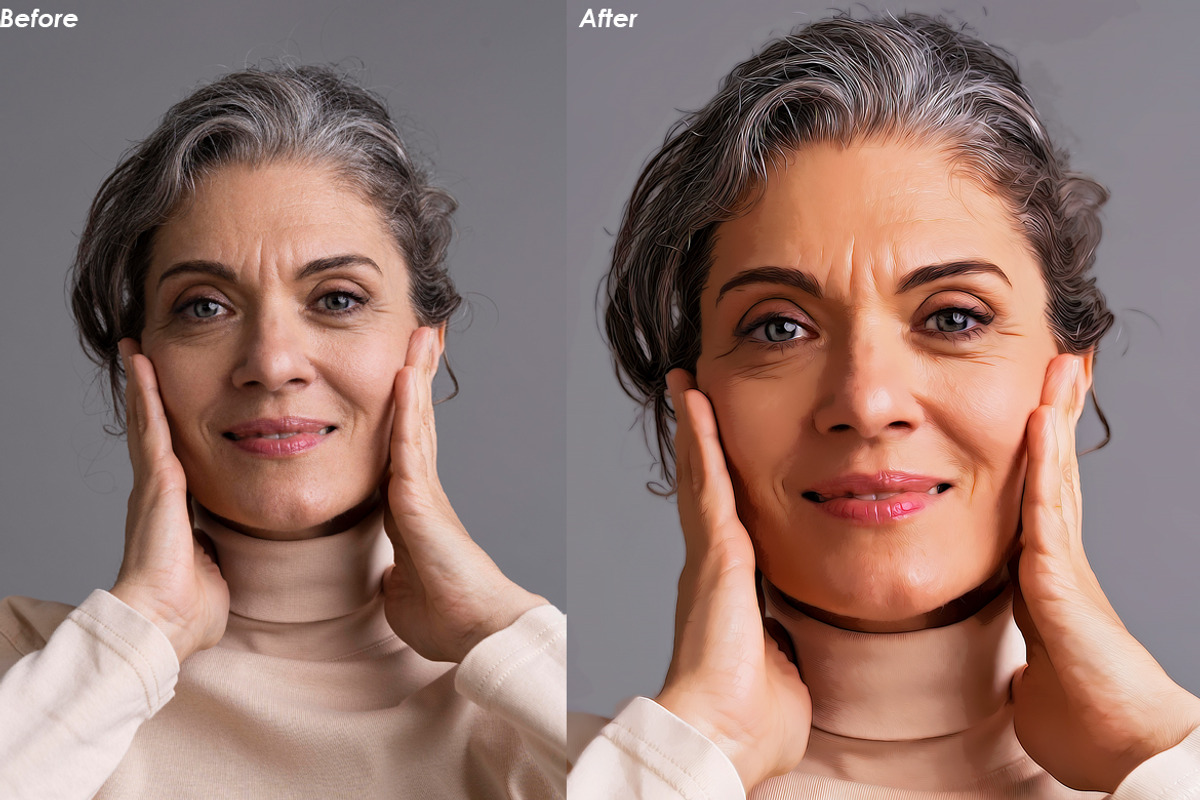 Retouch oil paint Photoshop Action, an Action Add-On by Vatdesign (Photo 2 of 3)