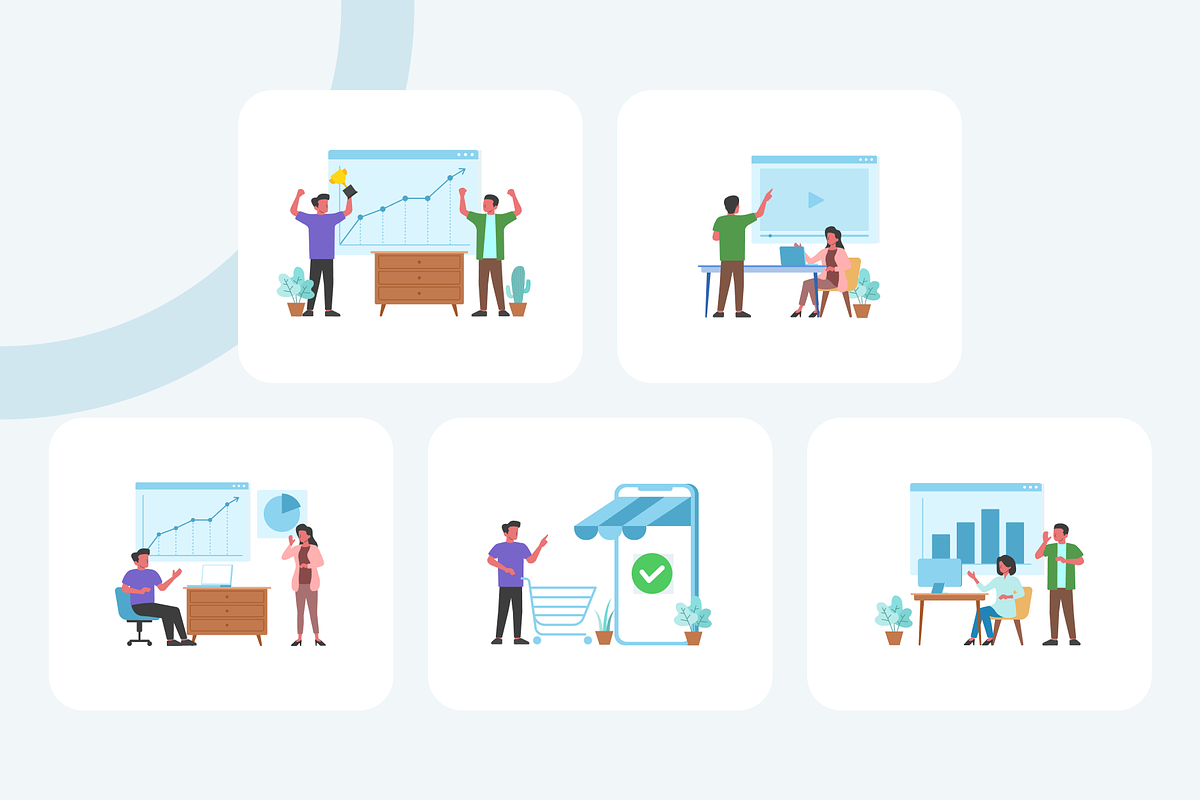 Digital Marketing Illustration, a Person Illustration by Twfoo Studio (Photo 5 of 6)