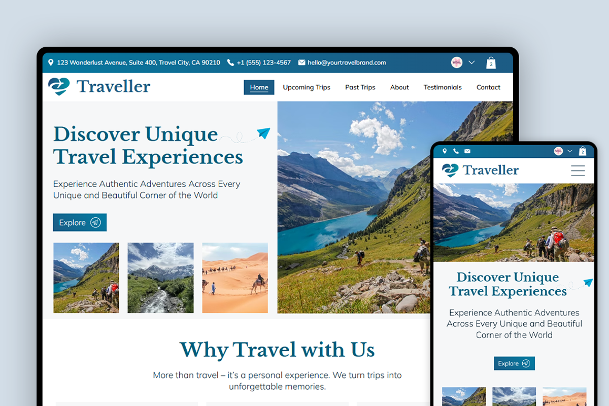 Travel Agency / Blog Website preview 2
