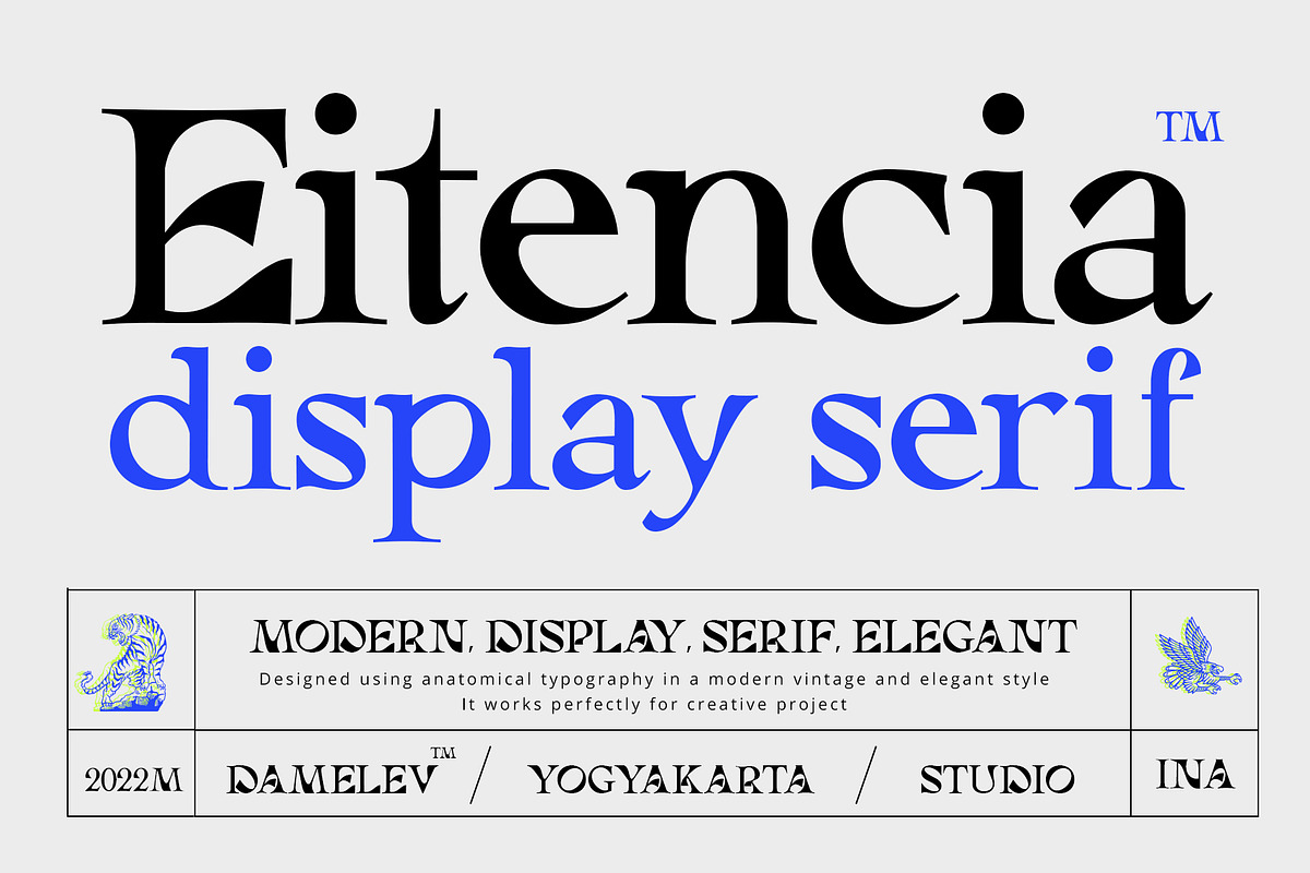 Eitencia, a Serif Font by Damelev (Photo 1 of 12)
