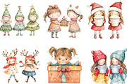 Cute Holiday Girls Funny Christmas, an Illustration by CraftArtStudio (Thumbnail 3 of 6)