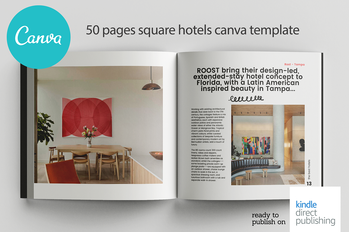 Canva Best Hotel Square Mag Template, a Magazine Template by DeLaGranSiete (Photo 7 of 13)