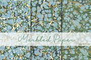 3 Hand Marbled Papers Forest, a Texture Graphic by Marblingdom (Thumbnail 1 of 4)