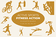 Active Sports & Fitness Silhouettes, an Object Graphic by Designgrove (Thumbnail 2 of 4)