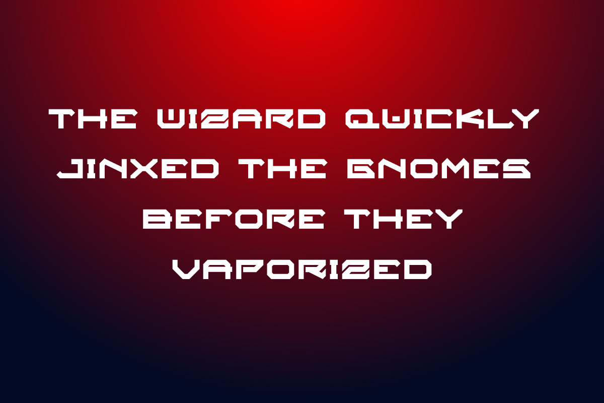 Robotic Mecha Display Font, a Font by IHDSTD (Photo 3 of 4)