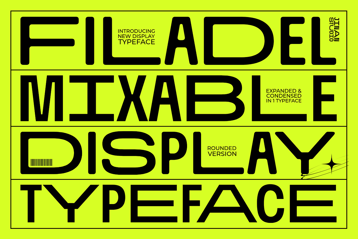 Filadel - Display Typeface, a Sans Serif Font by Ainun Jinan (Photo 1 of 9)