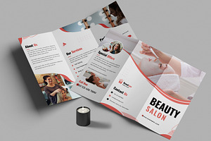 Beauty Salon Trifold Brochure, a Brochure Template by MightyDesign
