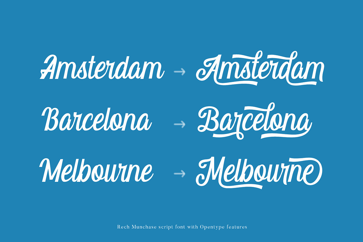 Rech Munchase Font preview 7