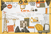 Cars. Cute collection for kids, an Object Illustration by annasokol_ (Thumbnail 1 of 11)