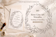Elegant Rose Line Art Elements, a Decorative Illustration by Papatongartist (Thumbnail 3 of 11)