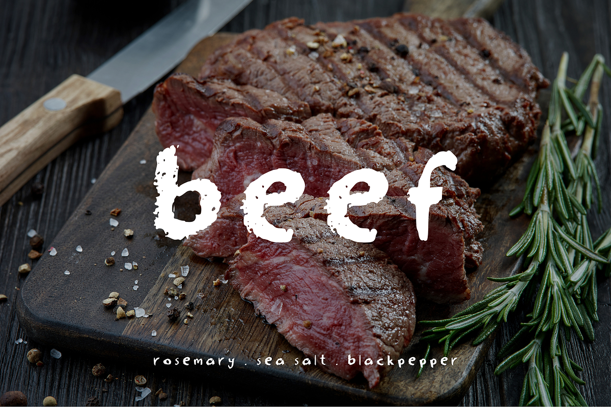 Handwritten Font: Grilled Steak, a Handwritten Font by The Design Toolkit (Photo 2 of 4)