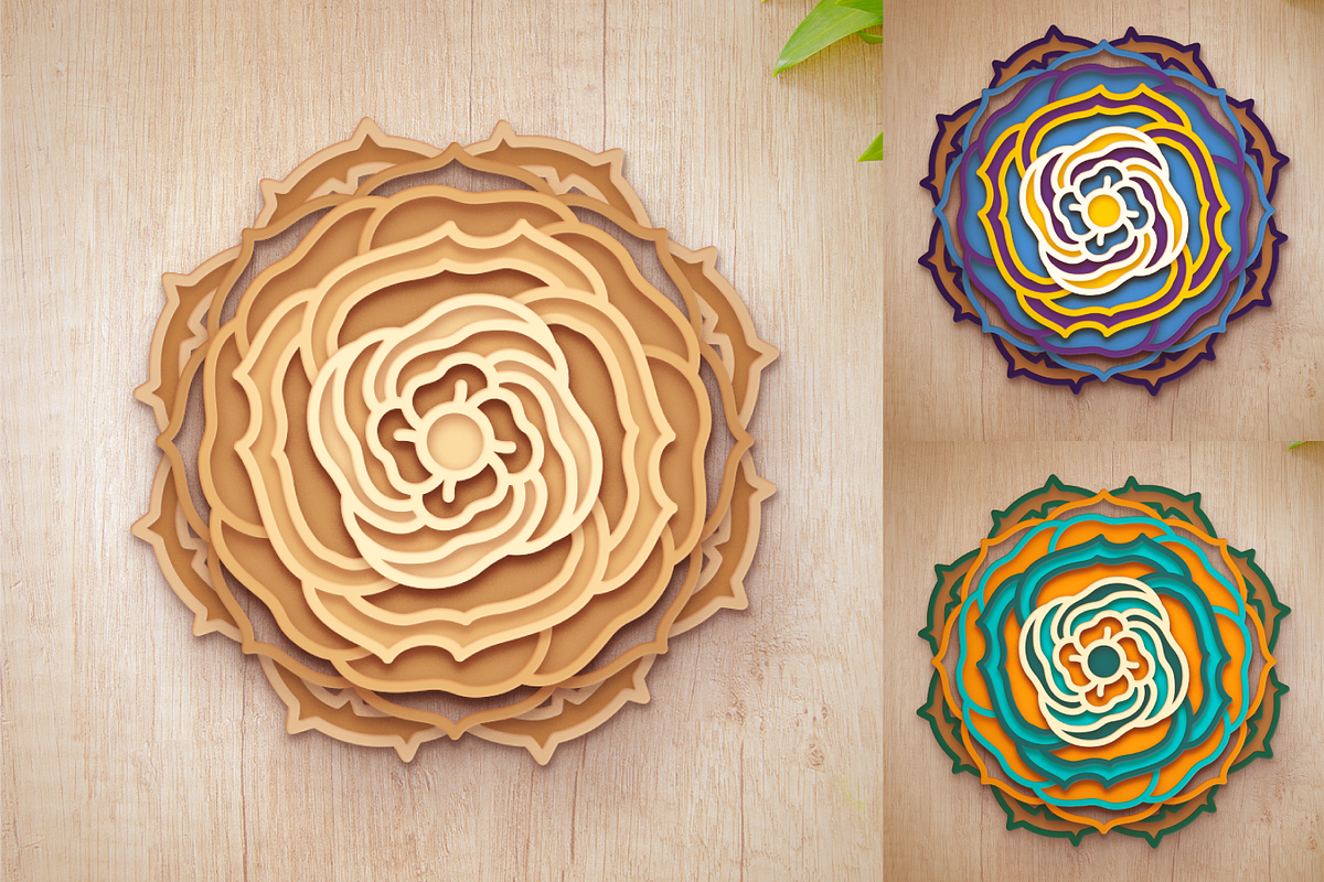 10 - 3D Flower Mandalas Collection, an Object Graphic by Arshad Ali (Photo 7 of 18)