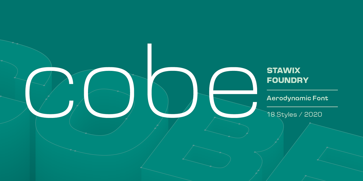 Cobe, a Sans Serif Font by Stawix (Photo 1 of 6)