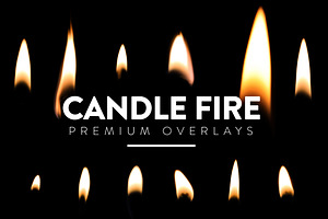 30 Candle Flames Overlays