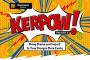 KerPow - Illustrator Impact Brushes, a Brush Add-On by DonkeyWorx (Thumbnail 1 of 5)