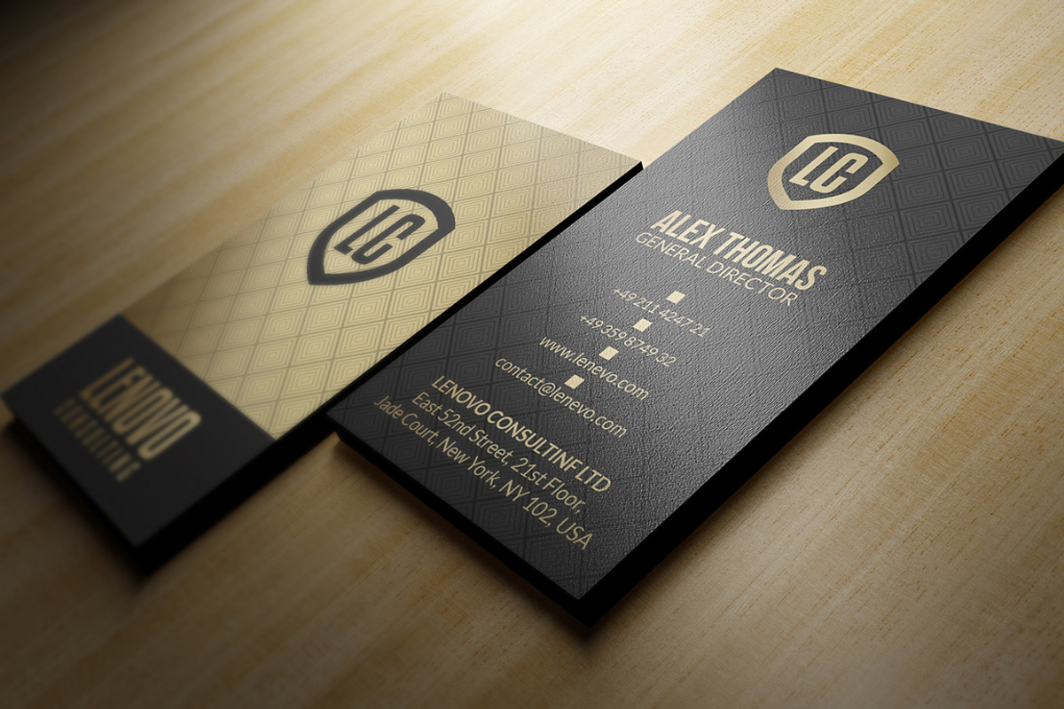 Premium Gold And Black Business Card, a Business Card Template by Marvel (Photo 3 of 6)