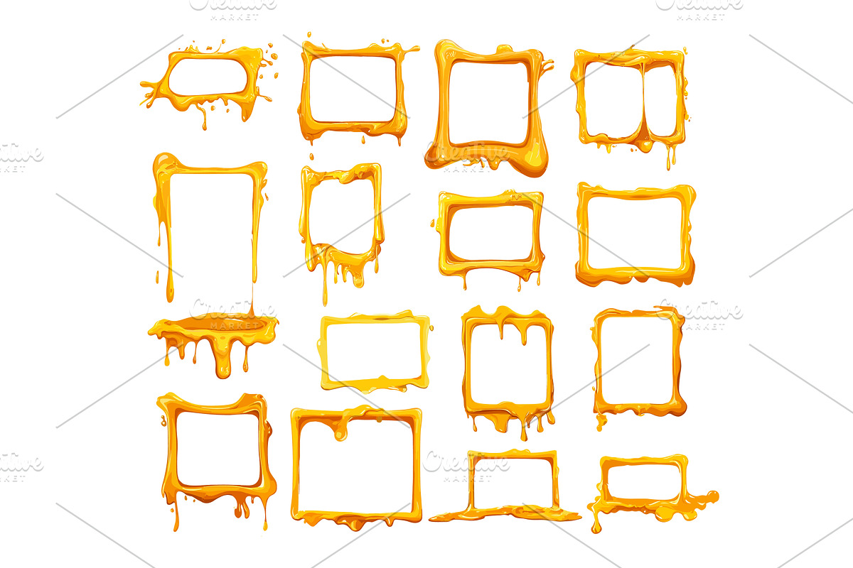 Cartoon cheese melting frames, an Illustration by Stock-Smart-Start