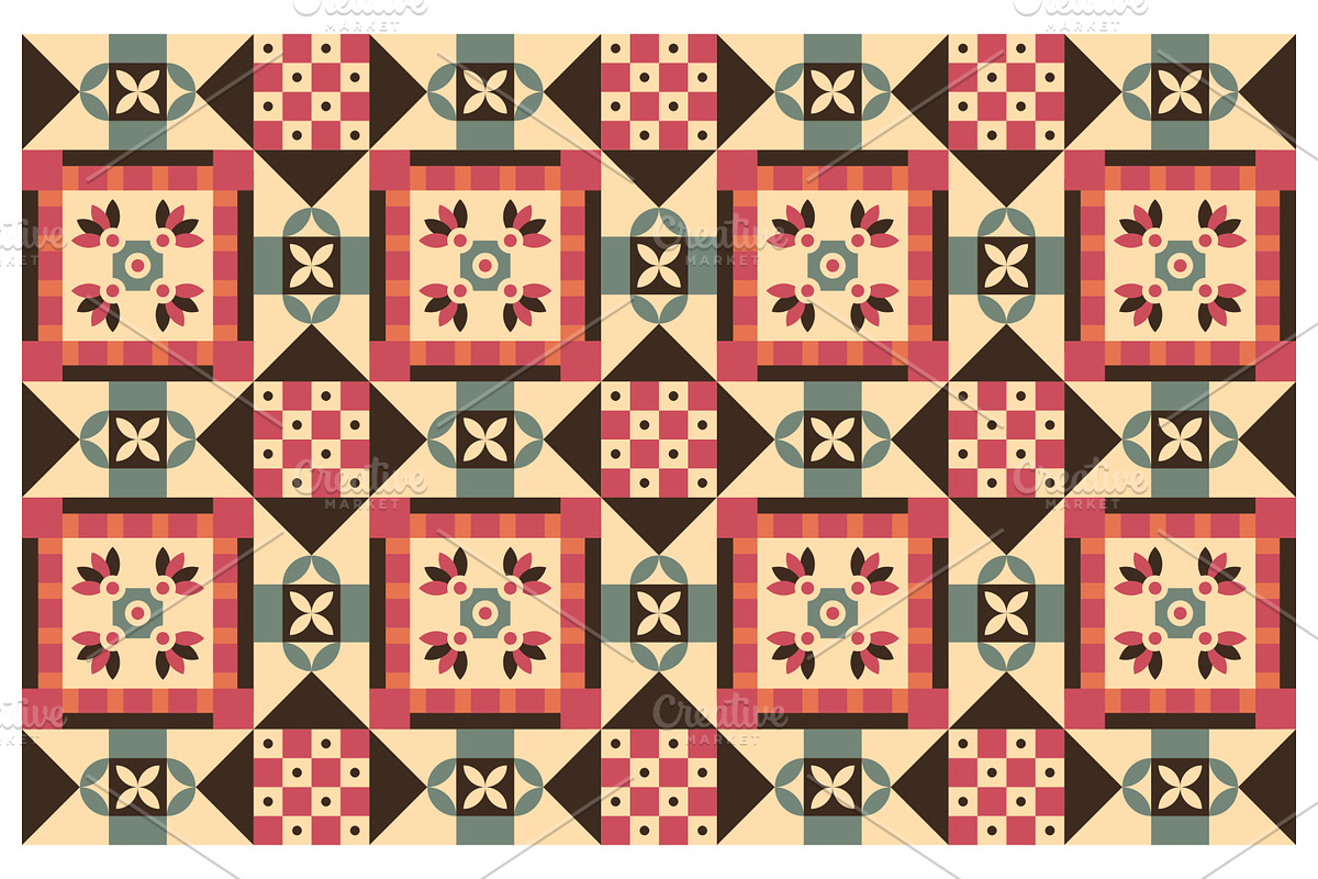 Geometric Pattern with Earthy Tones, a Pattern Graphic by Creative Backgrounds (Photo 2 of 3)