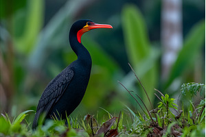 A Red-legged Seriema is shown, an Animal Photo by ZinetroN