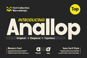 Anallop Font, a Sans Serif Font by Marvadesign