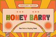 Honey Barry - Fun Retro, a Serif Font by Pinisi ART (Thumbnail 1 of 10)