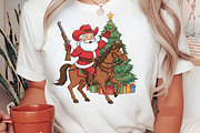 Santa Riding Horse Cowboy Embroidery, an Icon by Designking (Thumbnail 3 of 4)