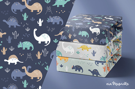 Geometric Dinosaurs - Pattern Prints
