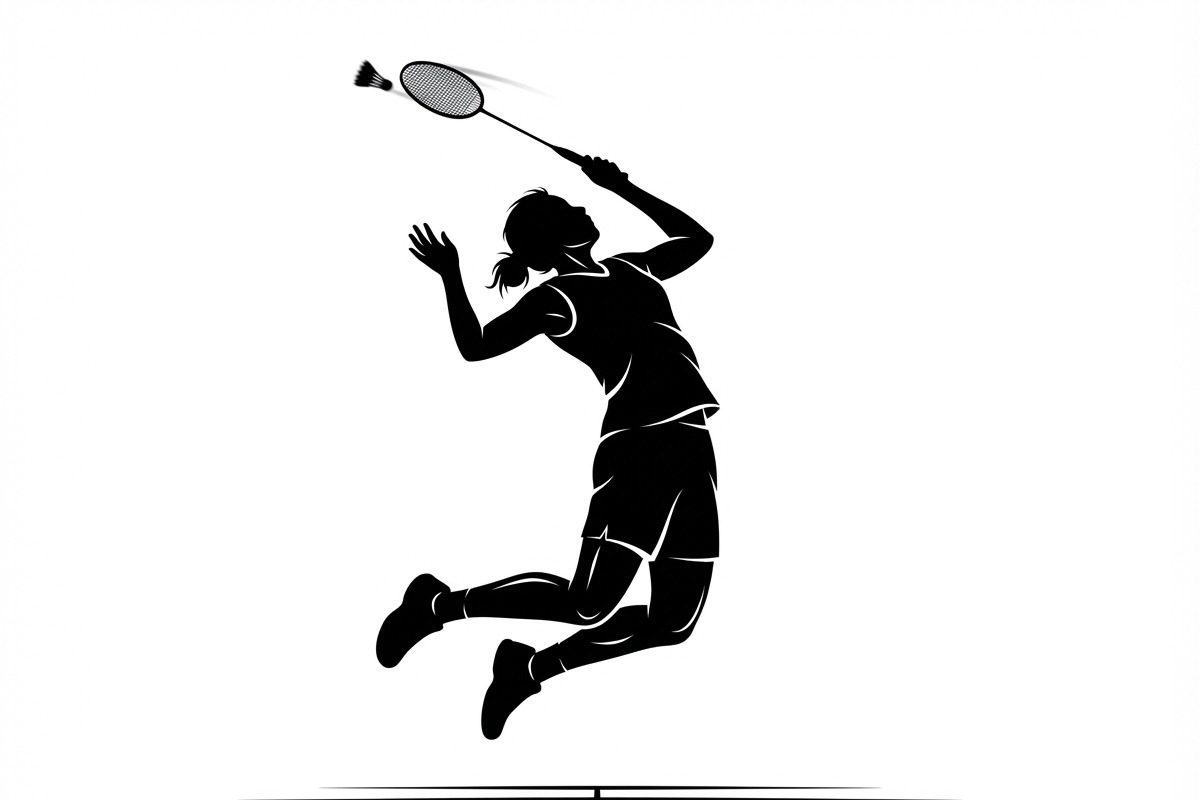 60 Badminton Player Smash Silhouette, a Person Illustration by Amazin_art (Photo 4 of 42)