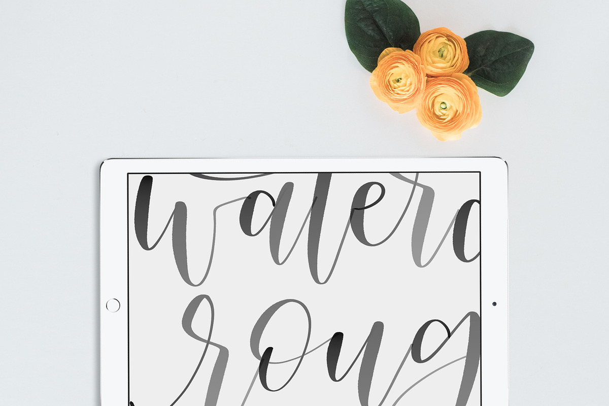 iPad Lettering - Watercolor Rough preview 3
