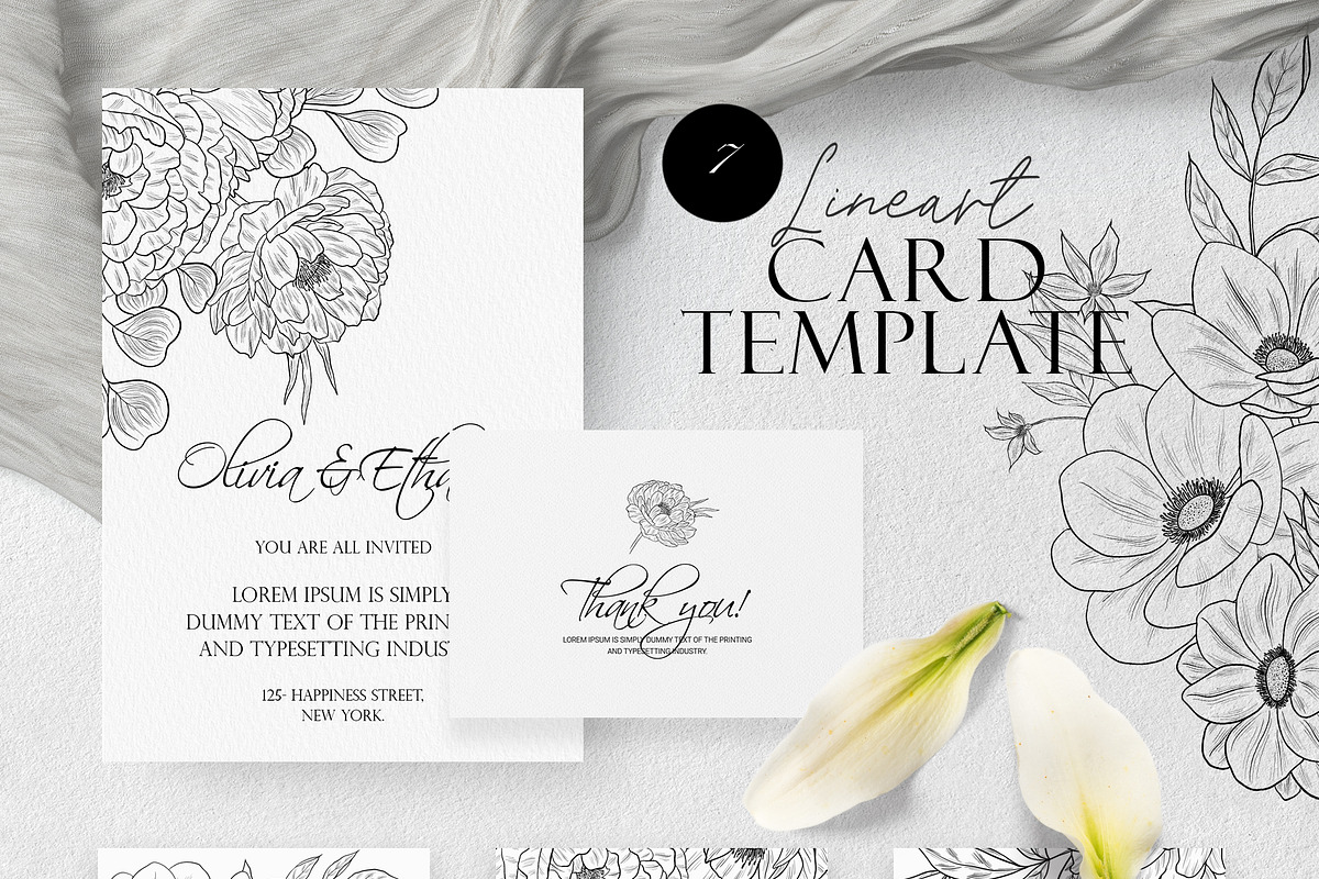 Line Art Flowers Collection, a Decorative Illustration by Letters-Shmetters (Photo 9 of 10)