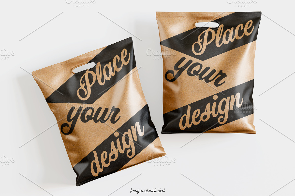 Paper bag brown color mockup bundles, a Packaging Mockup by Ambo Ampeng (Photo 22 of 32)