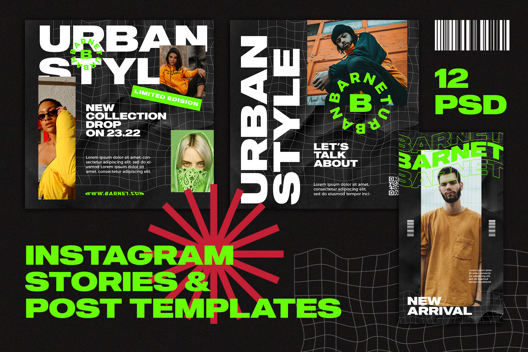 BARNET URBAN INSTAGRAM TEMPLATE, a Social Media Template by Compaq_Creative
