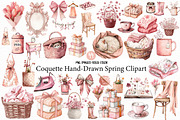 Coquette Hand-Drawn Spring Clipart, an Illustration by Designworld (Thumbnail 1 of 6)
