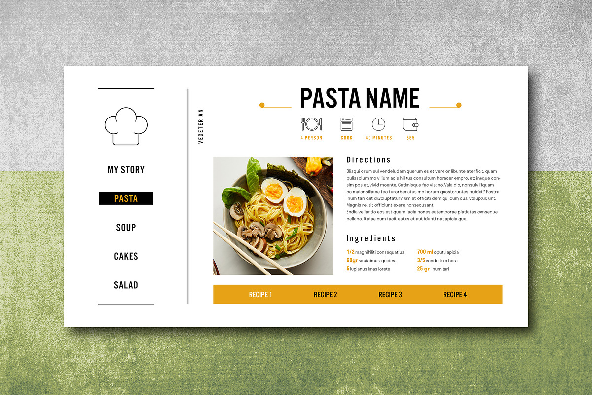 Interactive PDF Cookbook, a Templates & Theme by Grkic Creative (Photo 4 of 22)