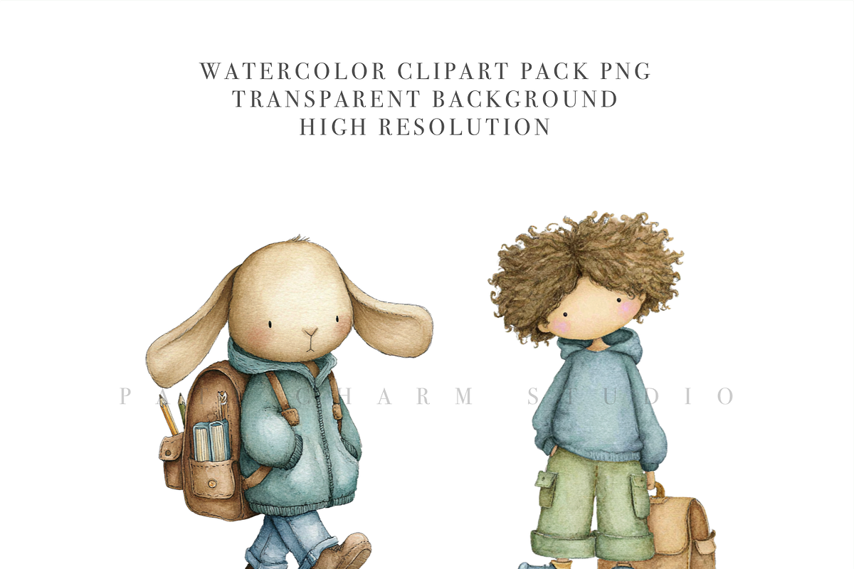 50 Back to School Clipart PNG, a Decorative Illustration by Pati Charm Studio (Photo 4 of 8)