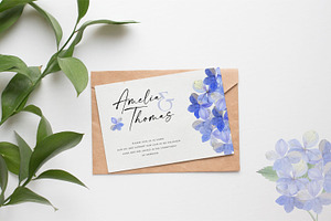 Watercolor Hydrangea Garden Set