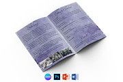 Purple Funeral Program Template, a Brochure Template by Designscozy (Thumbnail 3 of 8)