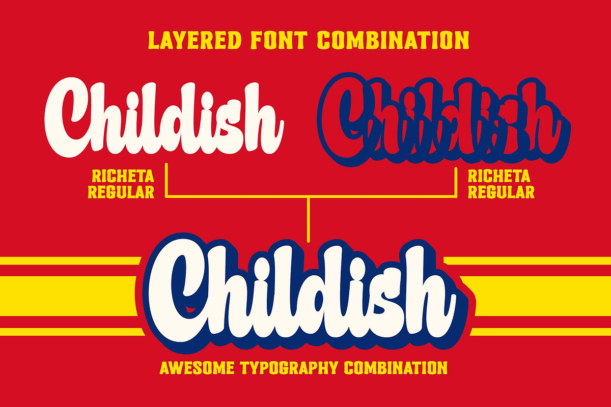 Richeta a Retro Bold Script Font, a Script Font by Blankids Studio (Photo 11 of 16)