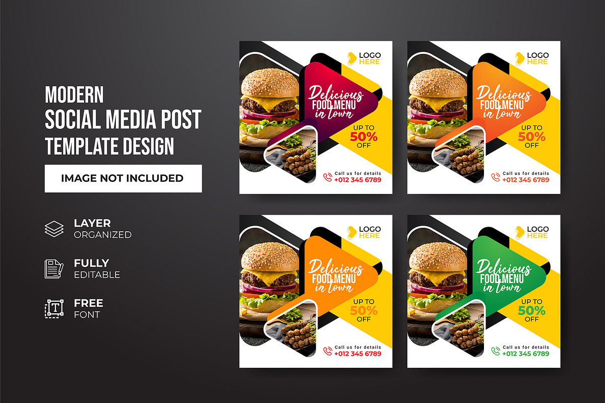 Social Media Post Template, a Social Media Template by gstudiovect21 (Photo 63 of 72)
