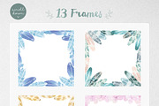 Watercolor Feathers: Patterns+Frames, a Pattern Graphic by Inna Moreva (Thumbnail 4 of 5)