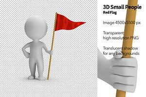 3D Small People - Red Flag
